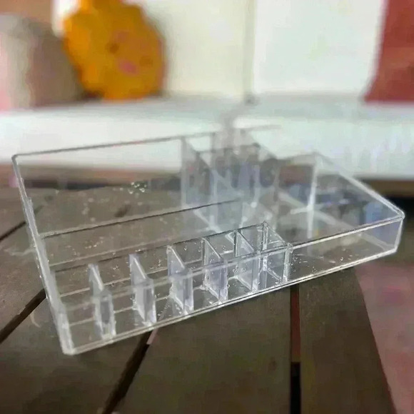 Audrey Clear Vanity Makeup Organizer | 15-Compartment Holder for Beauty Supplies - Picture 6 of 7